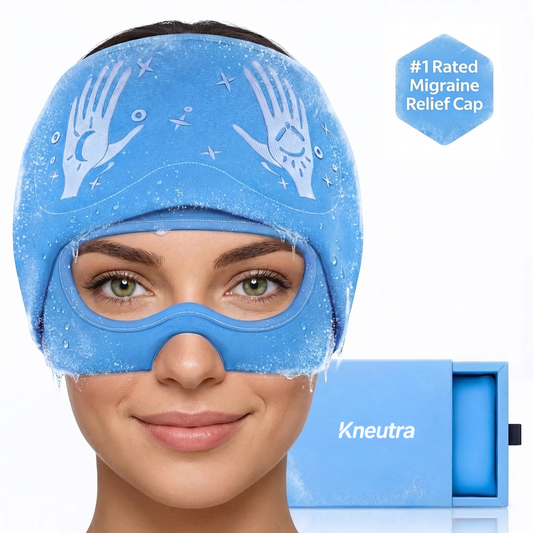 Kneutra Hot & Cold Migraine Relief Cap with Removable Eye Mask